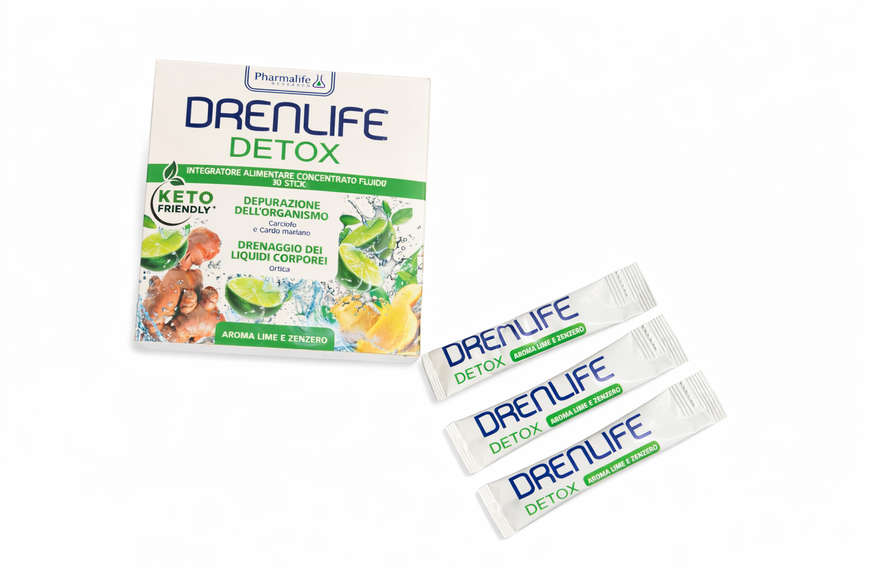 Драйн Livesta Drenlife Detox с ароматом лайма и имбиря, 30 стиков по 10 мл. 10778 фото