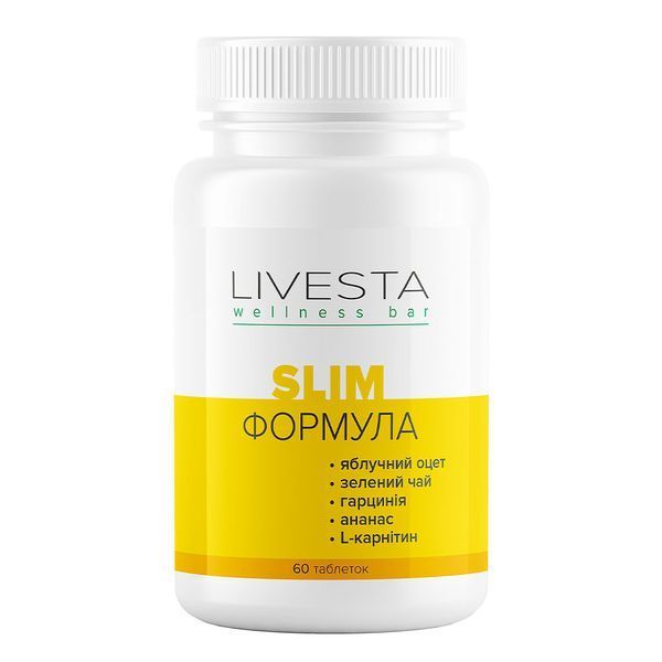 Пищевая добавка для стройной фигуры &laquo;Slim формула&raquo; LIVESTA, 60 таблеток 10887 фото