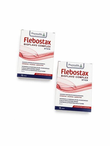 Пищевая добавка для улучшения микроциркуляции крови и лимфы Flebostax, 15 пакетиков по 4,5 г 10684 фото