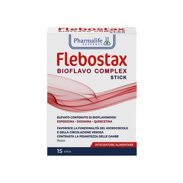 Пищевая добавка для улучшения микроциркуляции крови и лимфы Flebostax, 15 пакетиков по 4,5 г 10684 фото