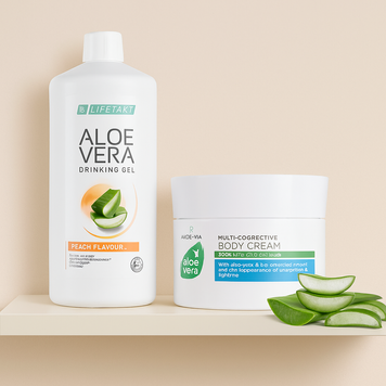 Антицеллюлитный набор LR (Aloe Vera Корректирующий крем для тела+ Алоэ персик) 96441 фото
