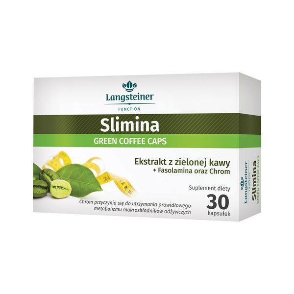 Пищевая добавка Slimina &laquo;Зеленый кофе + хром&raquo; Langsteiner, 30 капсул 9016 фото